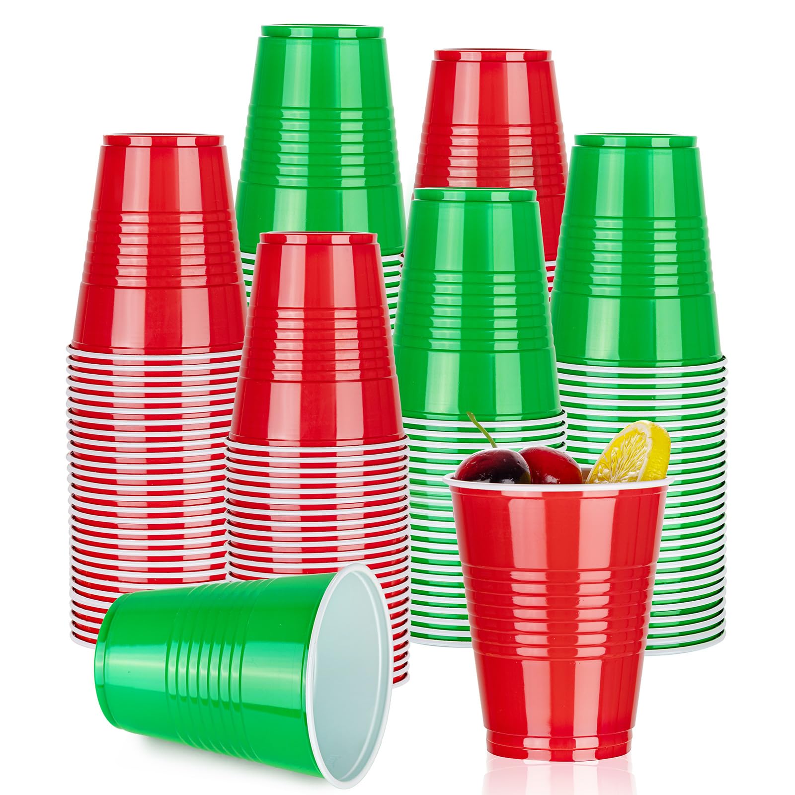 WELLIFE 200 PCS Gold Plastic Cups,9 oz Clear Plastic Cups,Disposable Wine Glasses,Plastic Cocktail Glasses for Party and Wedding — Amazon image 13