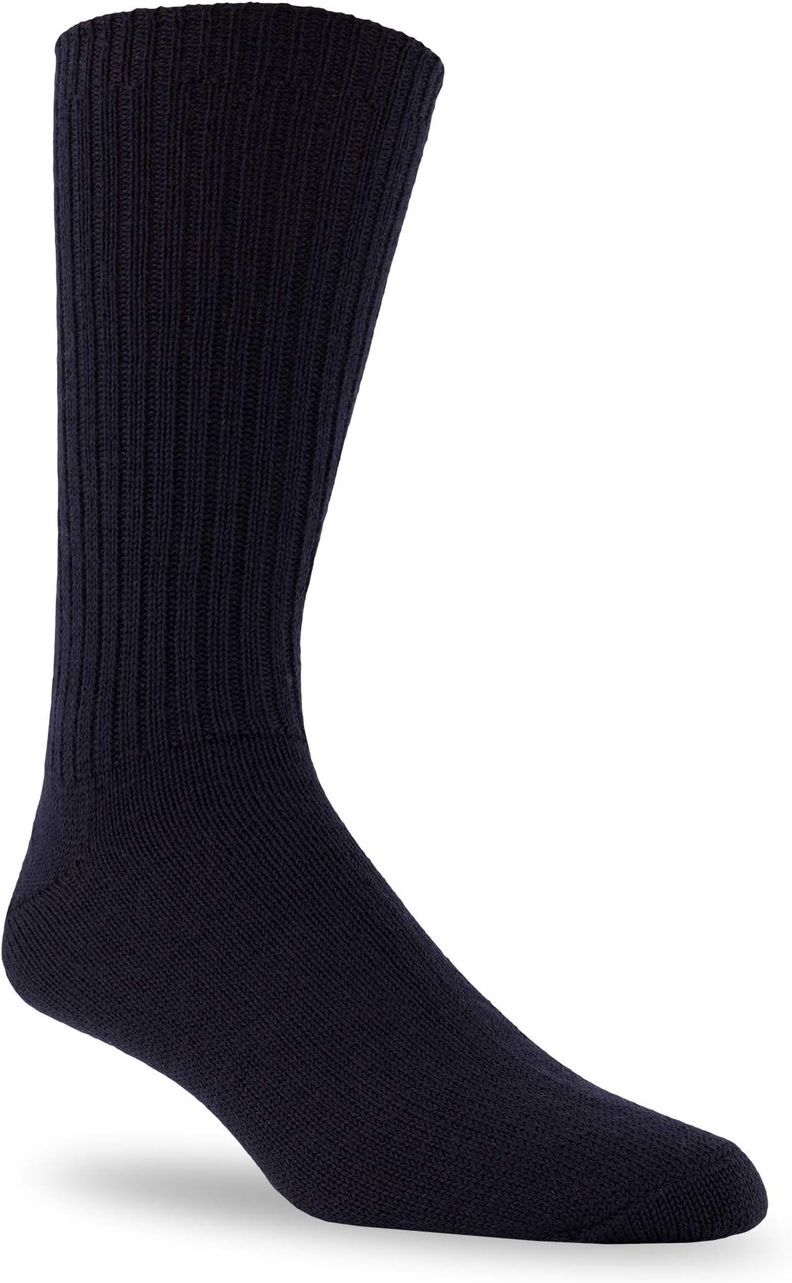 J.B.Field’s 96% Merino Wool Breathable Wrinkle Resistant Non-binding Casual Sock, 3 Pack (Medium (5-9 Shoe), Navy)