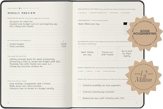 Full Focus Evergreen Linen Planner by Michael Hyatt - The #1 Daily Planner to Set Annual Goals, Increase Focus, Eliminate Overwhelm, and Achieve Your Biggest Goals - Hardcover