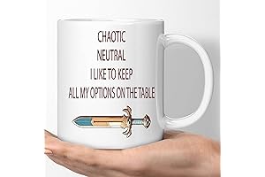Chaotic Neutral Novelty Coffee Mug: A Perfect Gift for Role-Playing Enthusiasts