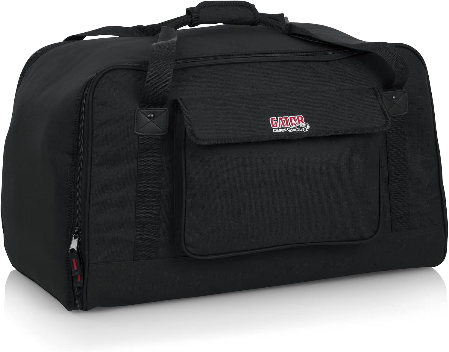 Gator Cases GPA-TOTE12 Heavy-Duty Speaker Tote Bag for Compact 12" Speaker Cabinets, such as QSC K15, Yamaha DXR15 - Bundle with 10ft Instrument Cable and Austin Bazaar Polishing Cloth