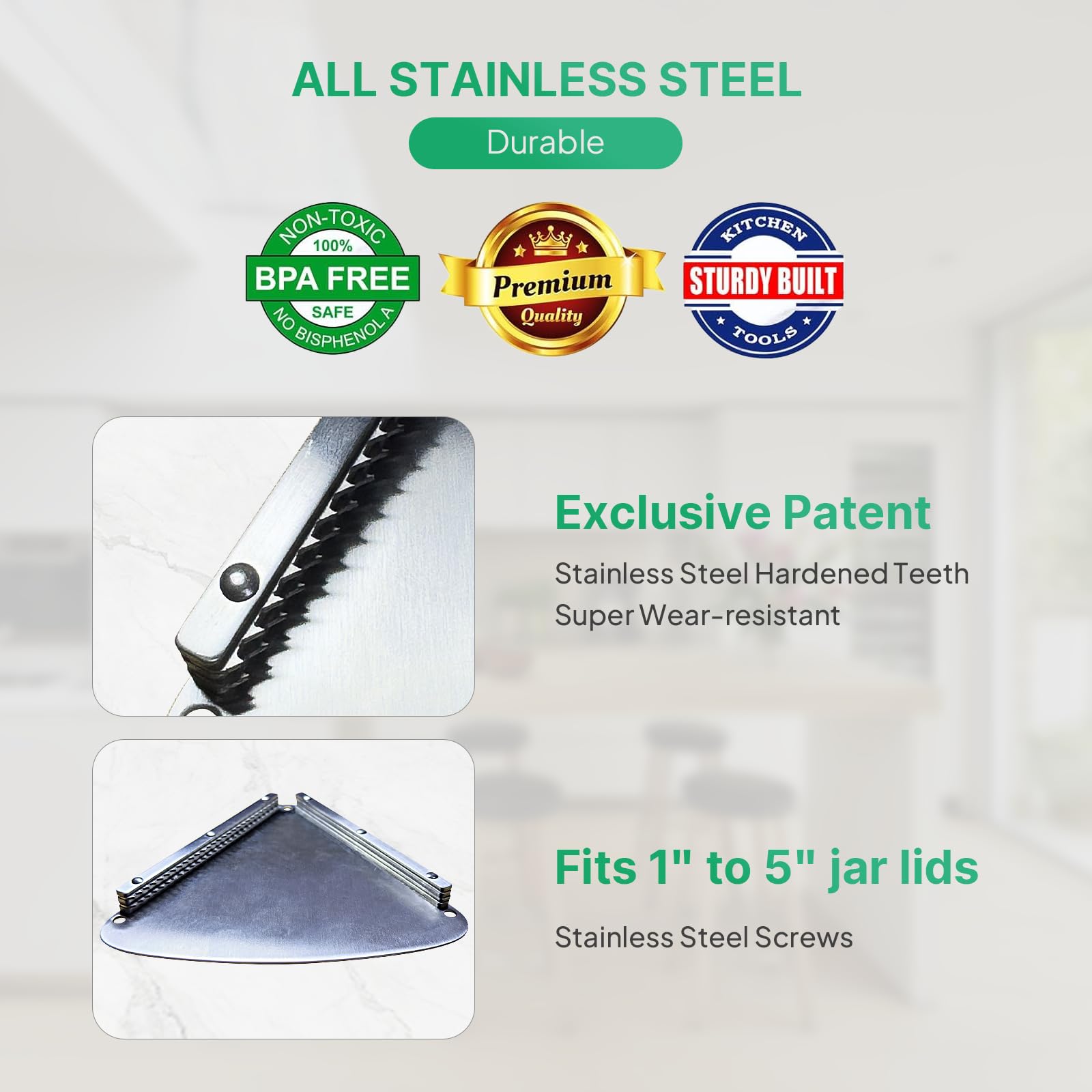 Upgraded Stainless Steel Under Cabinet Jar Opener for Seniors Under Cabinet Jar Openers for Weak Hands Jar Lid & Bottle Cap Opener Tool - Image 4