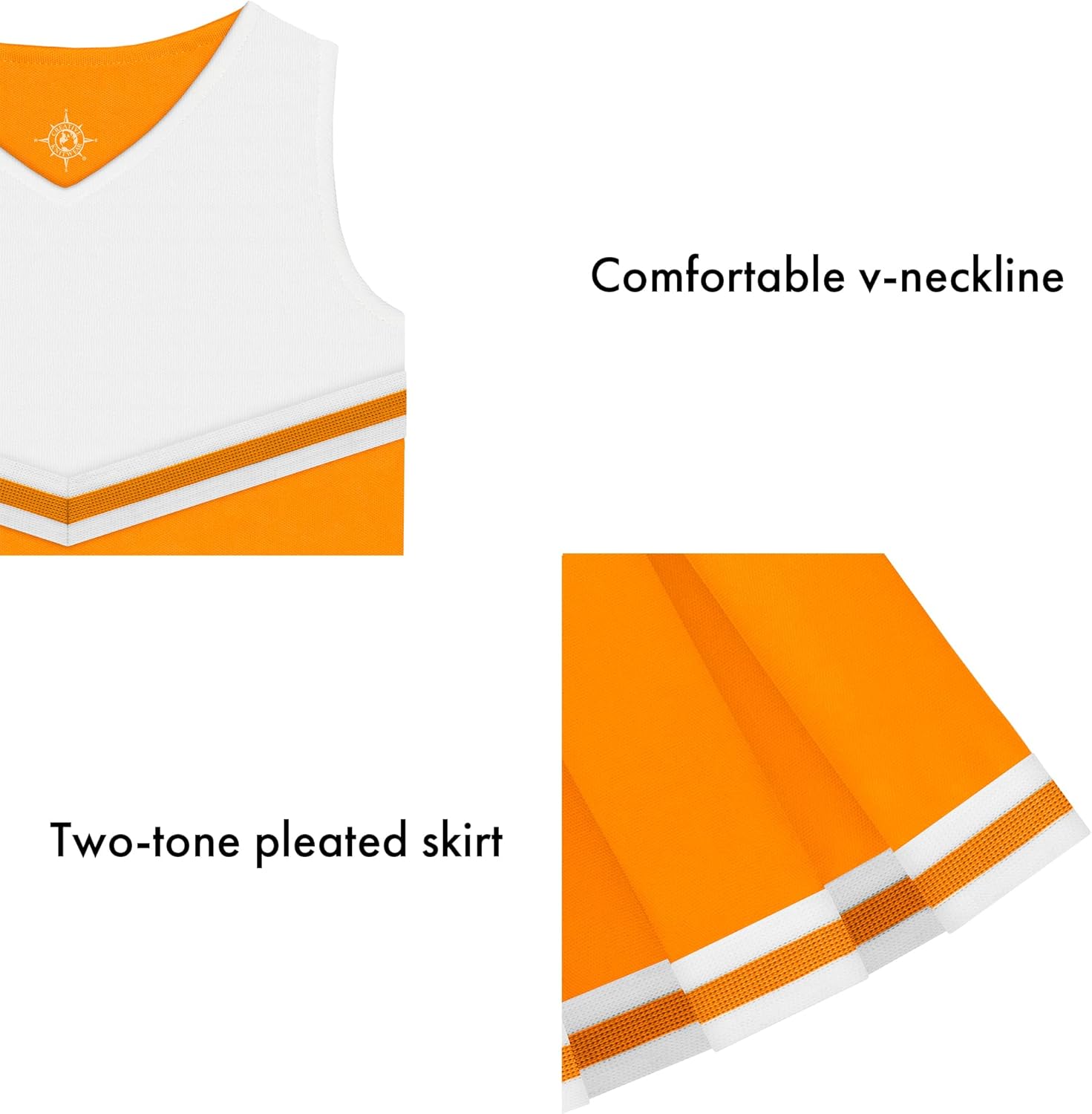 Creative Knitwear College Baby Cheerleader Dress 2-Piece Top/Skirt - Multiple Colors, for Girls (2T - 12 Years)