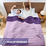 King Size Weighted Blanket for Adults (25 lbs, 80” x 87”, Purple) Cooling Heavy Blanket for Sleeping Perfect for 240-260 lbs, Breathable Blanket for Adults & Couple All Season, Machine Washable