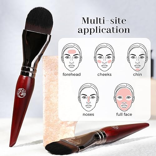 Miniatura 5 de ENERGY Brocha de base para maquillaje líquido, máscara facial de bricolaje de cerdas suaves de alta calidad, cepillo de contorno facial para mezclar