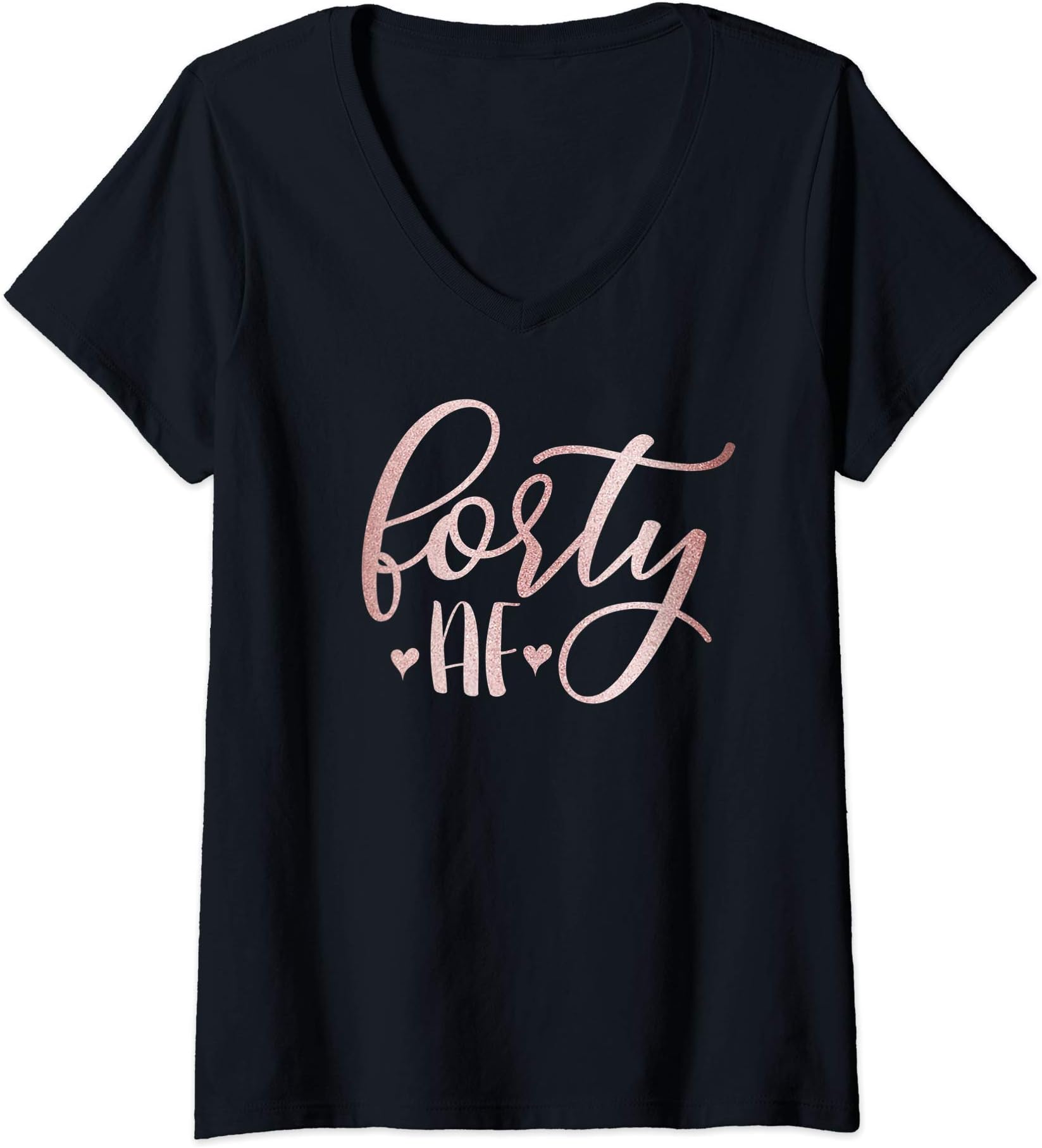 Anne Graphics - BirthdayWomens Forty AF Cute 40th Birthday Party For Her Funny Gift V-Neck T-Shirt