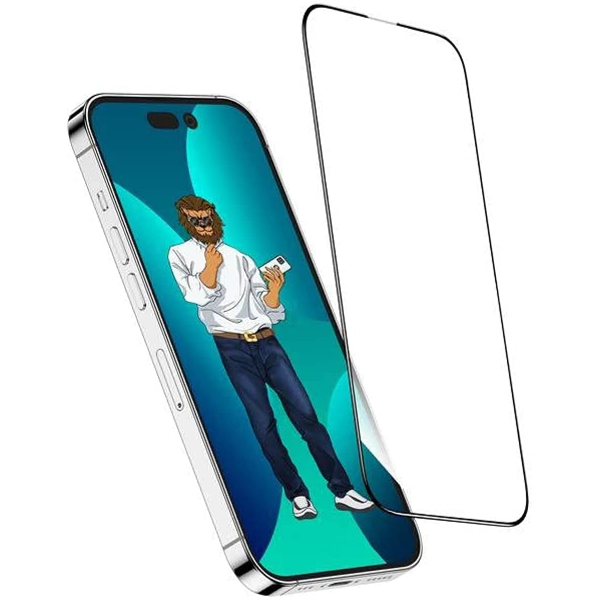 Green Lion Screen Protector for iPhone 14 Pro Max 6.7-Inch 9H Steve HD Glass Protector, Anti Scratch, Grease Resistance, Highly Responsive, Bubble Free, Anti Fingerprint Clear Glass