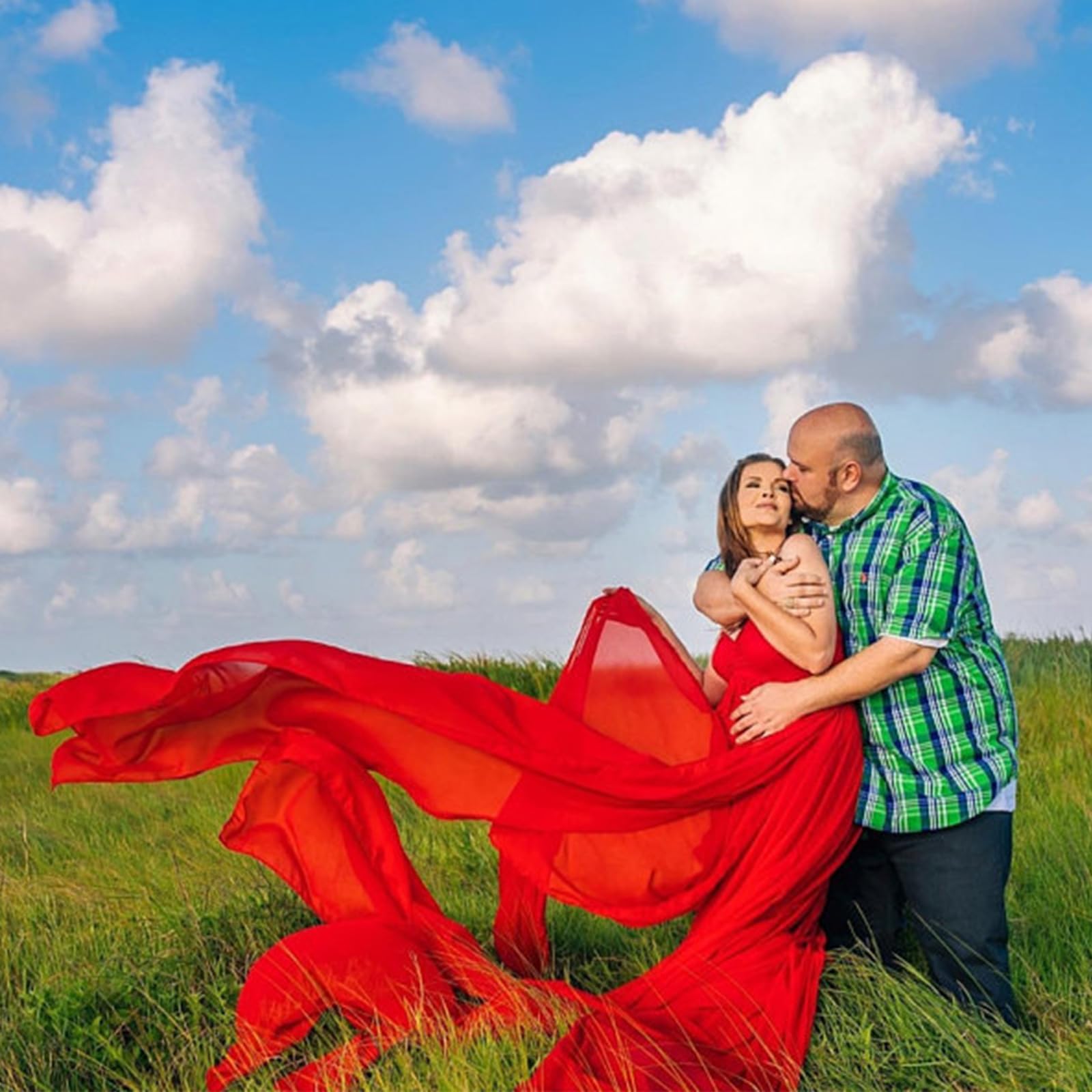 Vestido de maternidad ligero elástico de fácil cuidado para retratos, duchas y uso diario, elegante vestido para fotos de embarazo