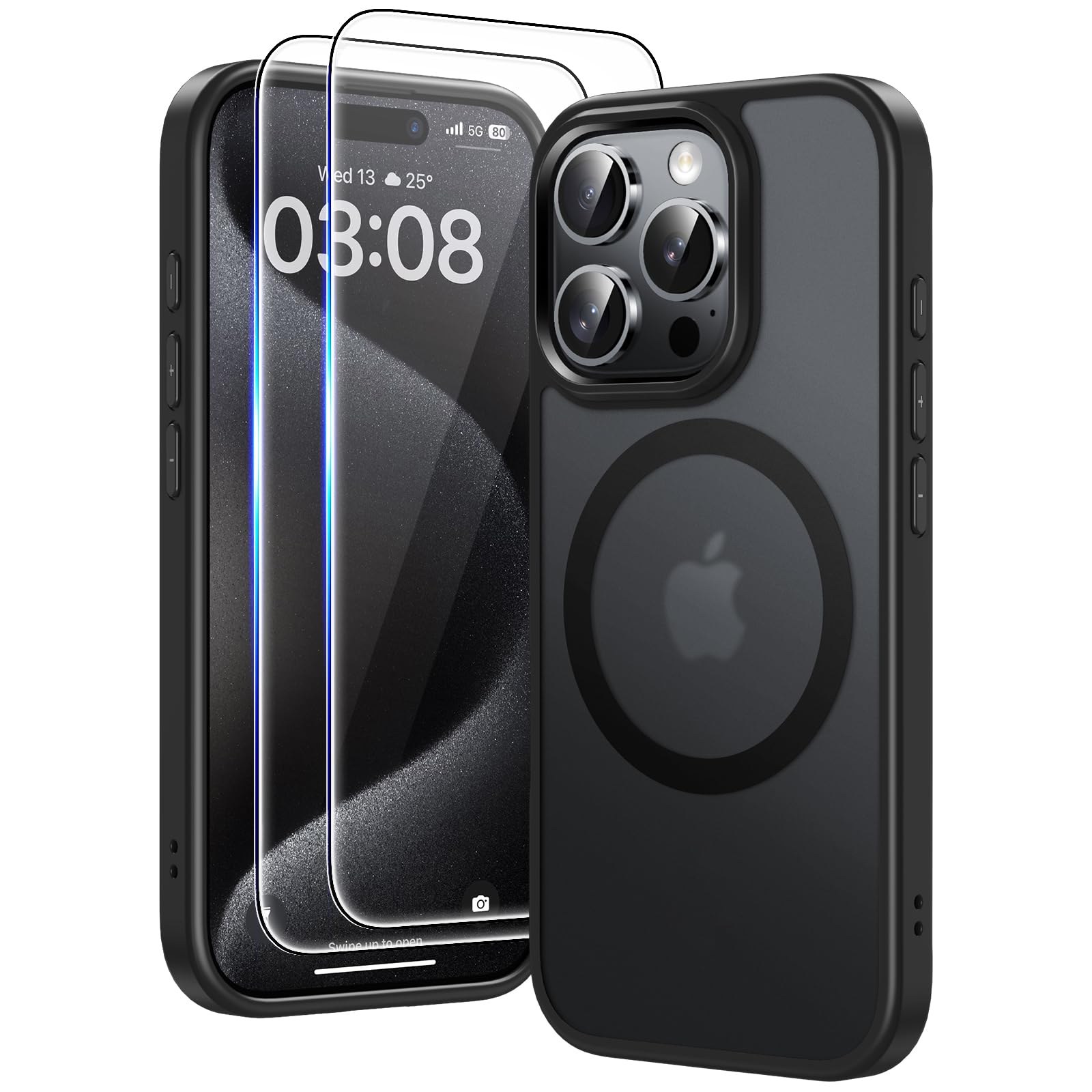 TAURI Funda para iPhone 13/iPhone 14, Compatible con MagSafe [No amarillea] con Vidrio Templado, Carcasa Nueva para iPhone 13/iPhone 14,Funda Ultra Fina antichoque - Transparente — view 40
