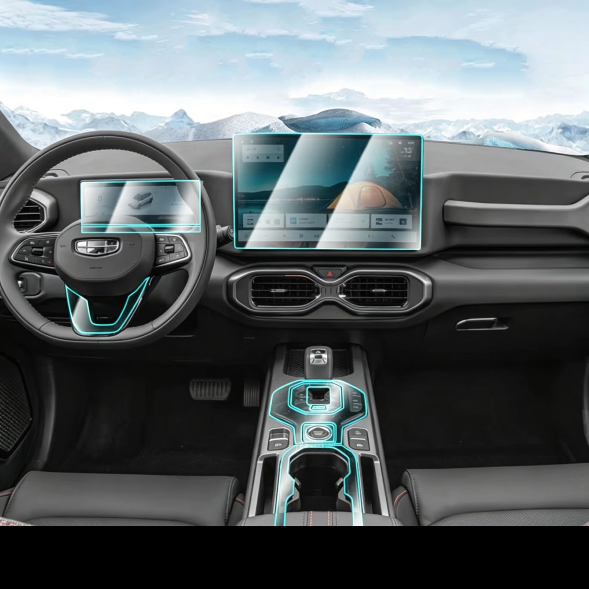 Kompatibel Mit Geely Für Cowboy 2025, Auto-GPS-Displayschutz, Schutzfolie, Auto-Innenraum, Zentrale Steuerung, Navigationspanel-Abdeckung Displayschutzfolie