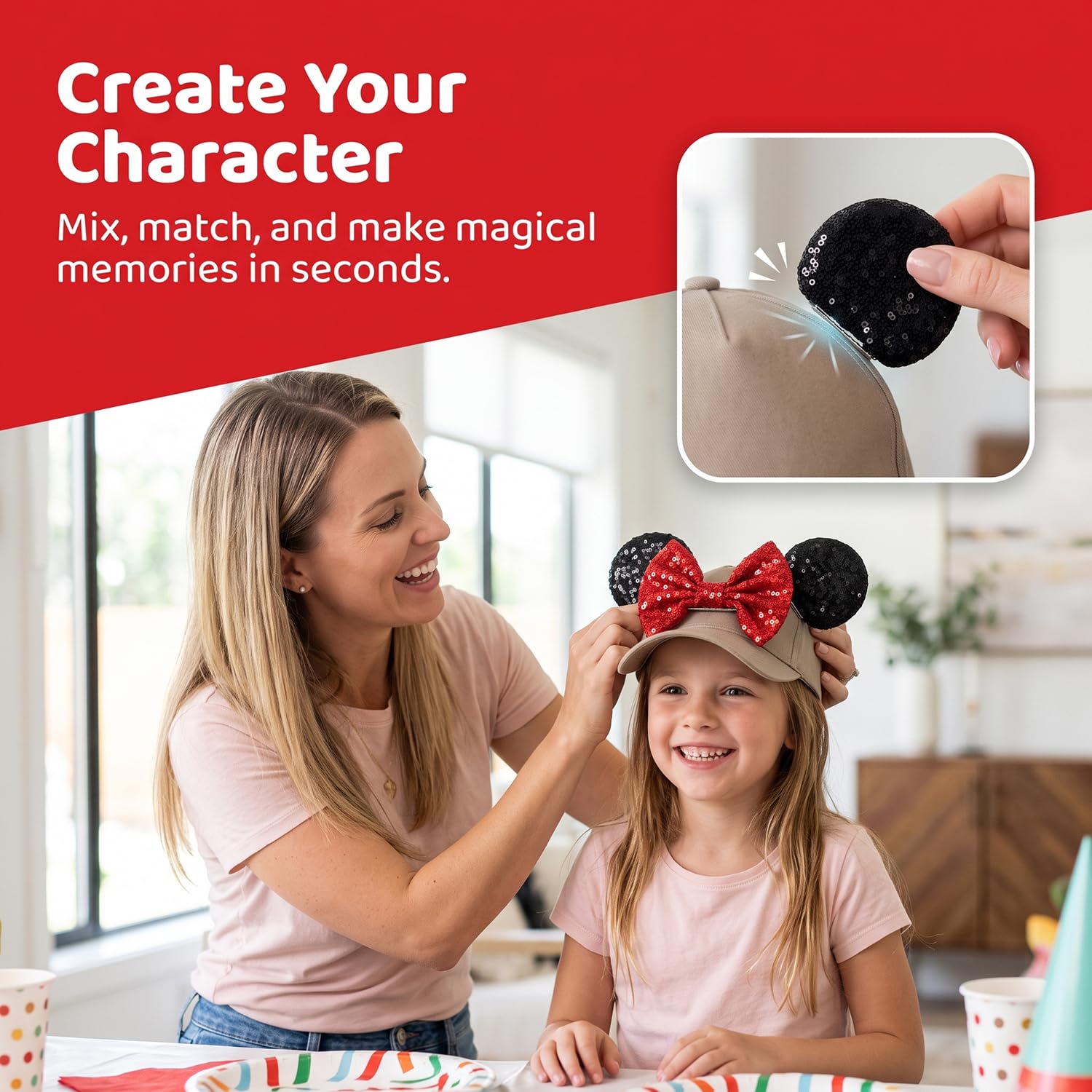 Magnetic Mouse Ears with Magnetic Bows, 3.5inch image 4
