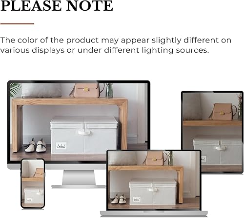 Miniatura 9 de GRANNY SAYS Contenedores de almacenamiento grandes con tapas, cajas de almacenamiento decorativas con tapas dobles, organizador de armario