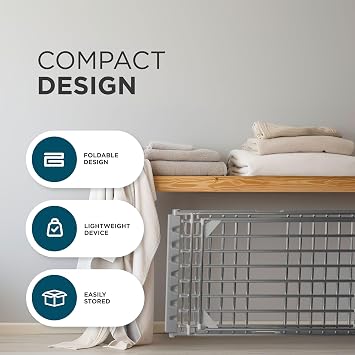 DMD Collective - Heated Clothes Airer, Electric Clothes Dryer Indoor | 20 Heated Bars, 15kg Capacity, Foldable Wings, Large Capacity, Energy-Efficient, Low Wattage 230W