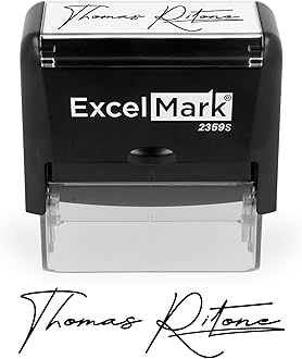 ExcelMark Custom Signature Stamp - Self Inking - Large