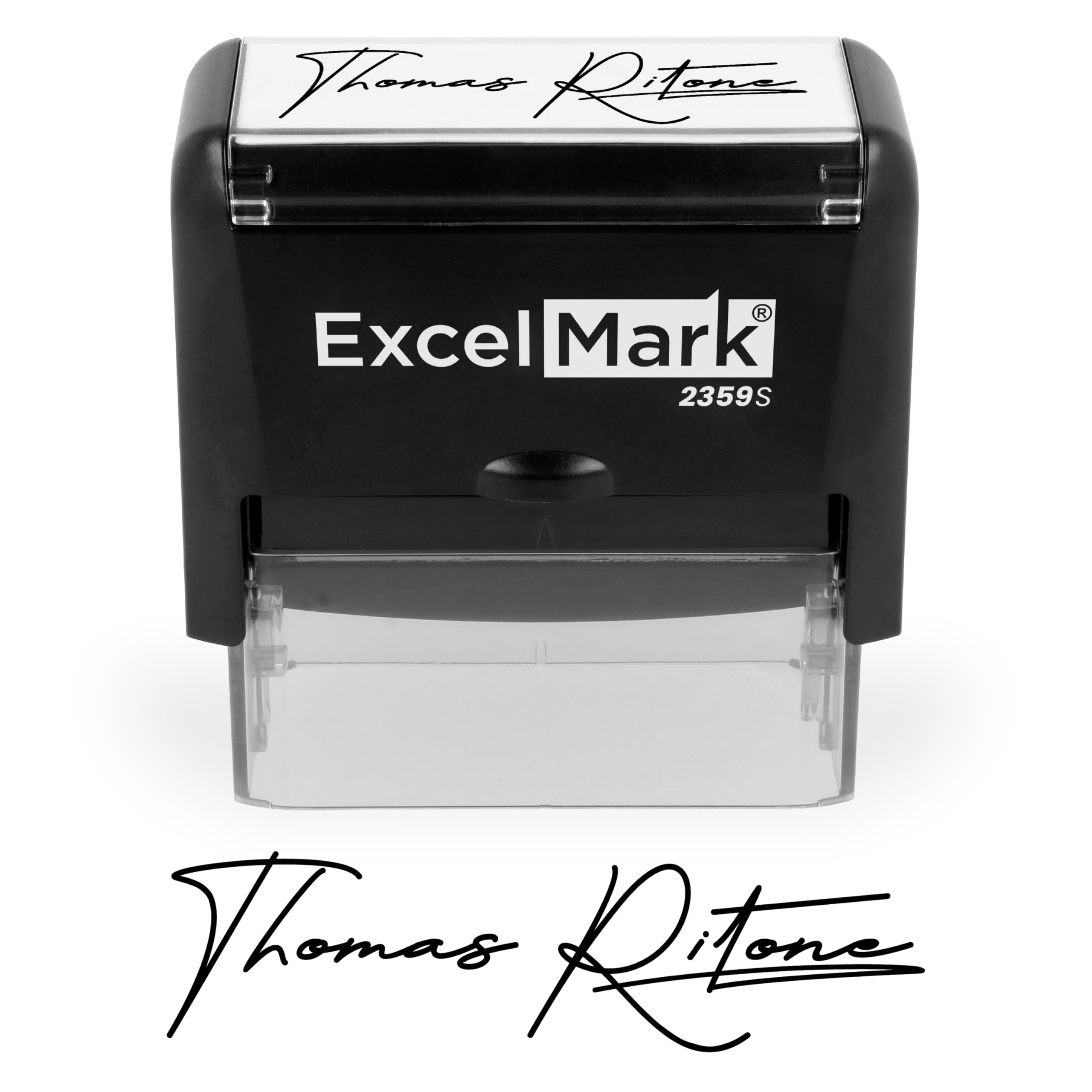 ExcelMark Custom Signature Stamp - Self Inking - Large