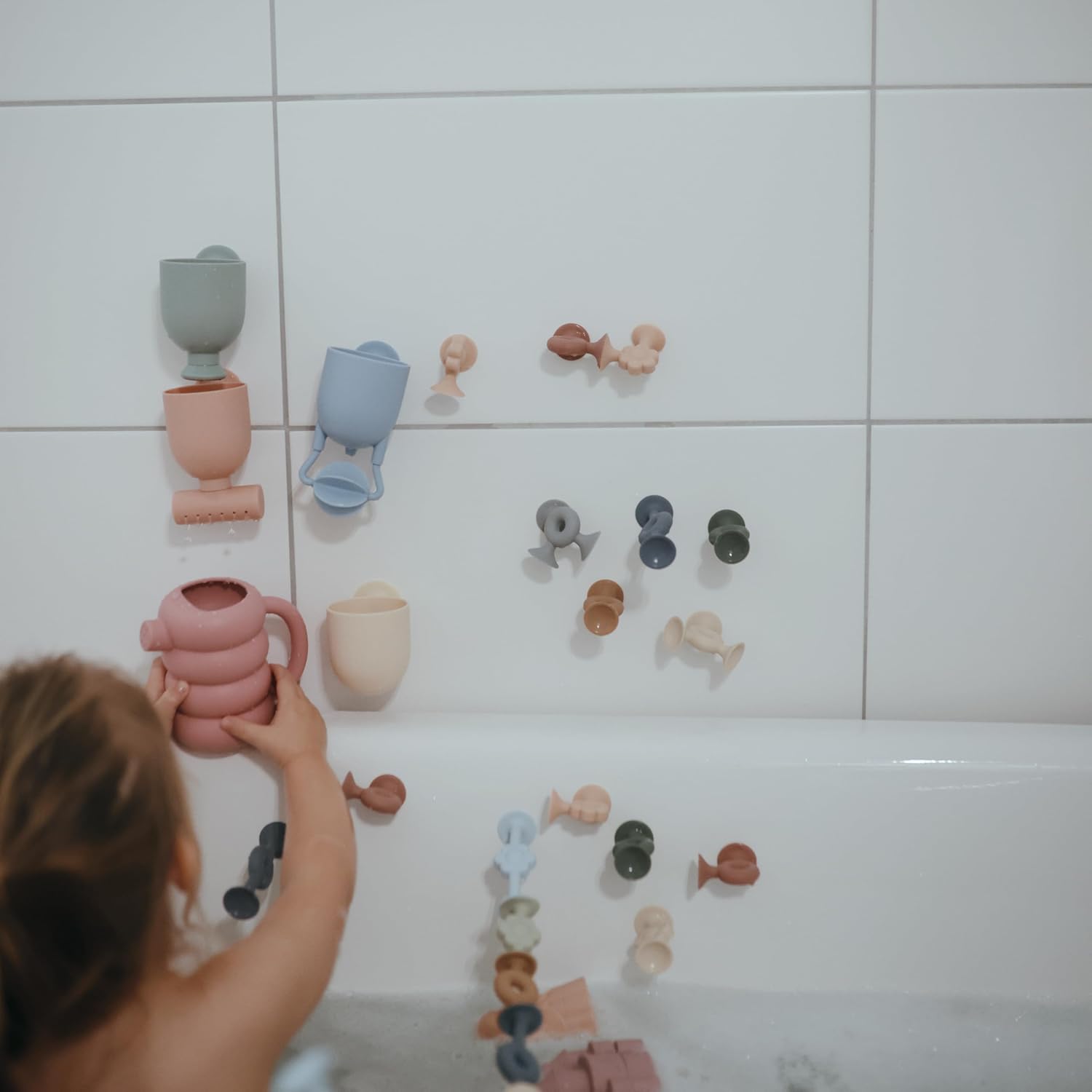 mushie Pour and Play Bath Toy Set | Interactive Water Play for Babies 10+ Months