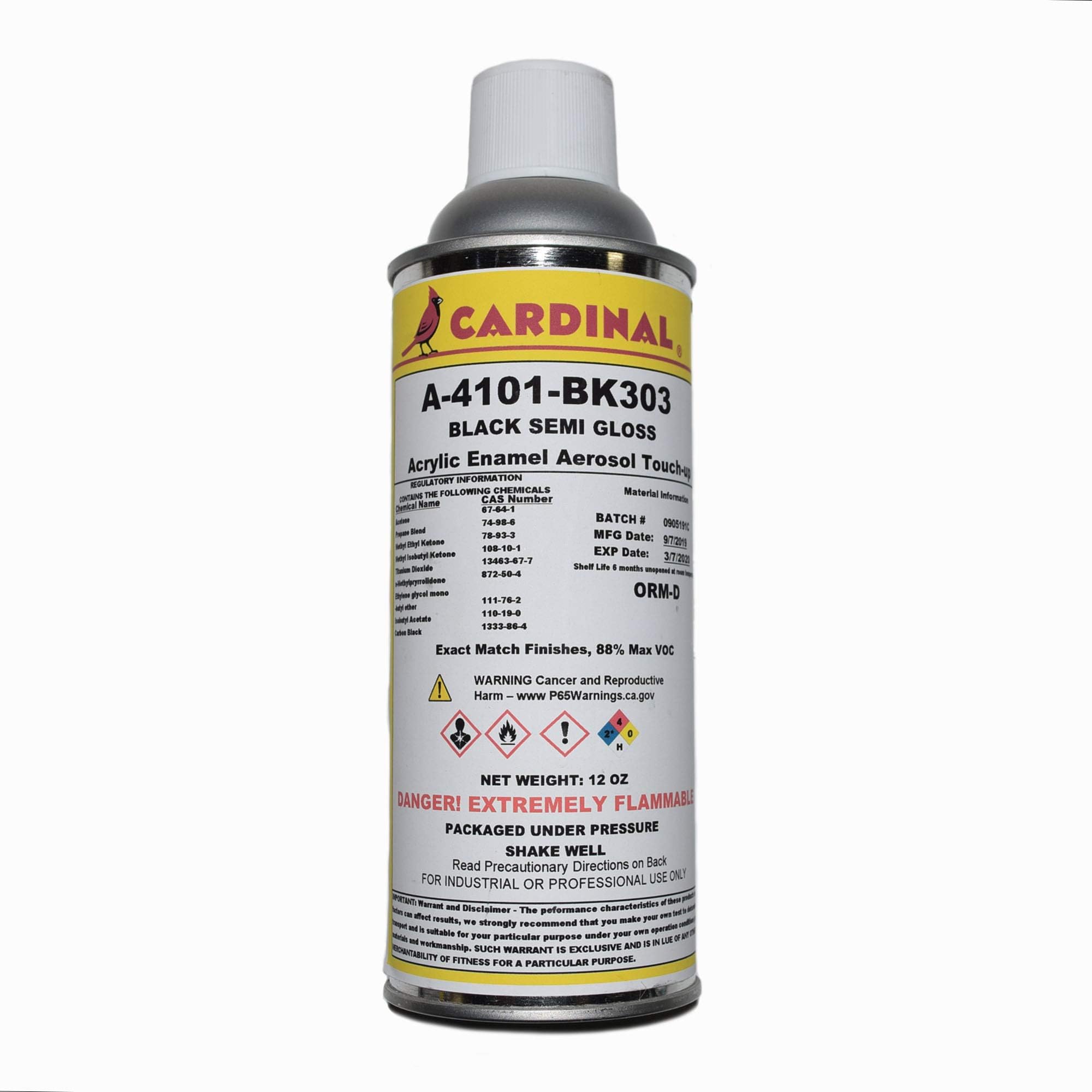 Cardinal Paint A 4101 BK303 Black Semi-Gloss Powder Coating Spray Paint ...