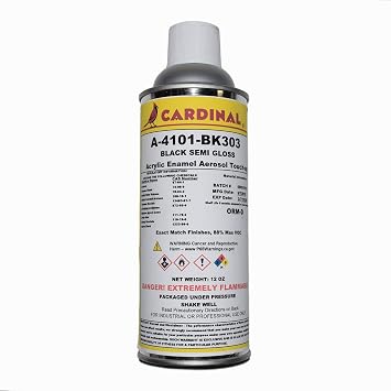 A 4101 BK303 Black Semi-Gloss Powder Coating Spray Paint