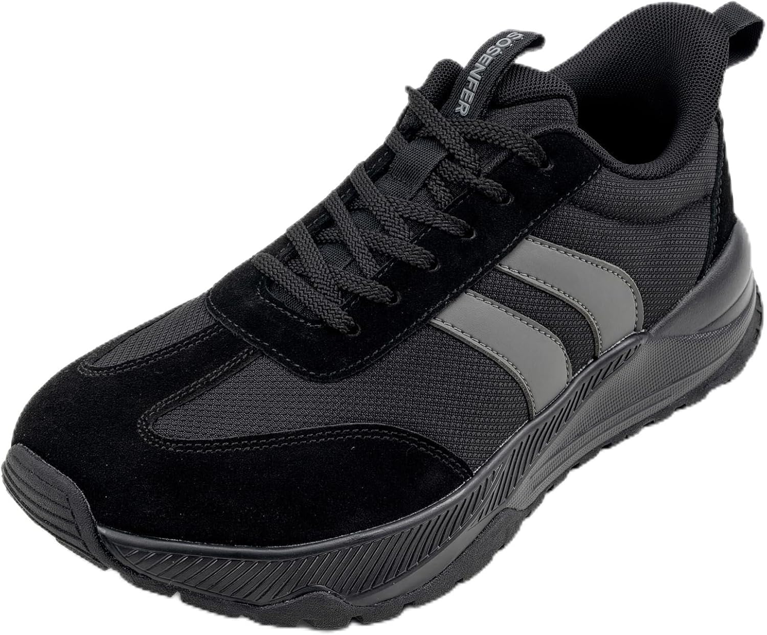 Sosenfer Wide Toe Box Trail Running Shoes Men, Gym Cross Training, Hands Free Slip On Sneakers, Breathable Non-Slip Tennis Walking Footwear for Travel