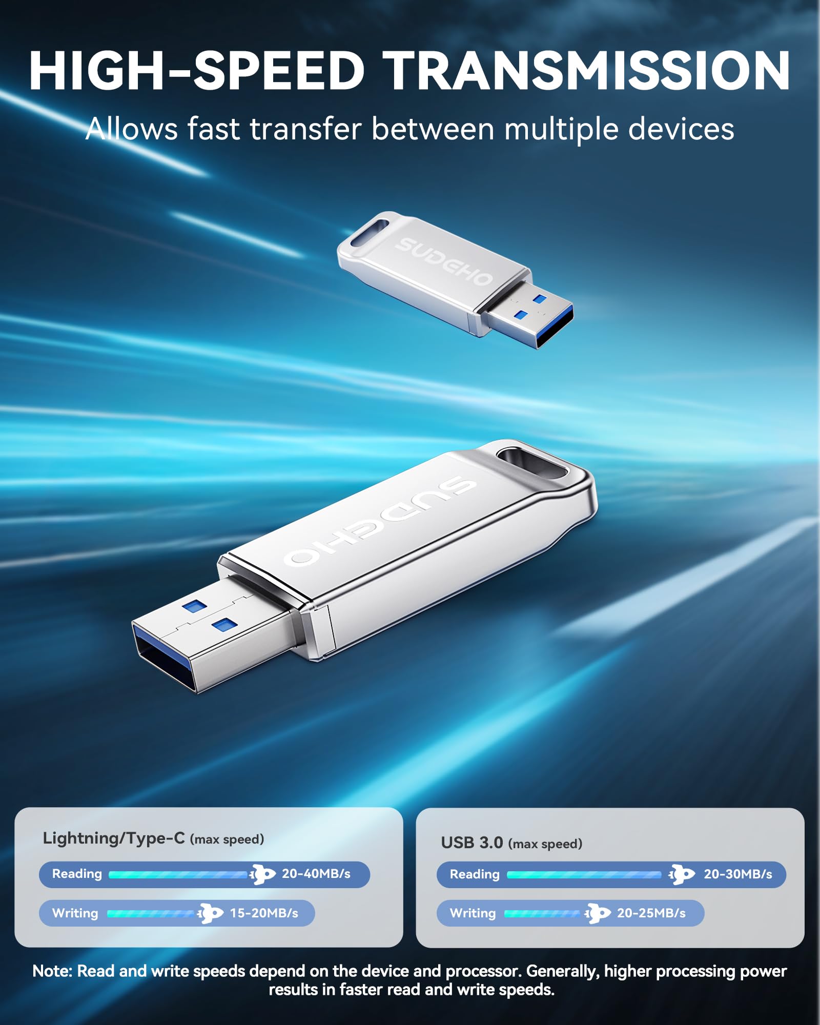 Memoria USB 16GB para Phone, 4 en 1 USB 3.0, Compatible con Pad Android PC, para Fotos vídeos música,Plata Espacial - 2