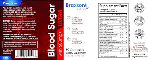 Miniatura 4 de Braxton Labs - 2 unidades de azúcar en sangre Ultra 60x2 120 cápsulas
