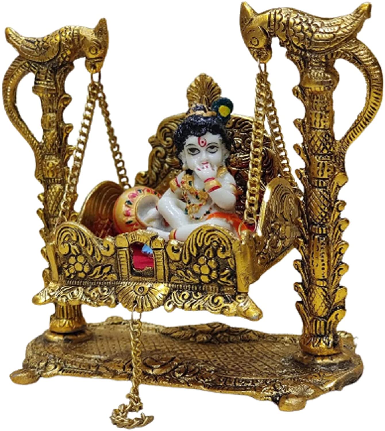 Buy LAXMI CRAFT Lord Krishna Jhula Singhasan Indian Traditional