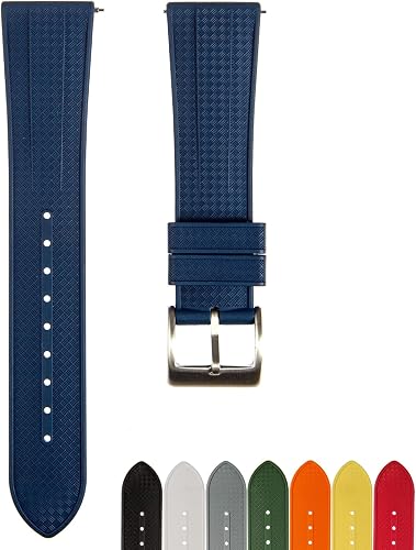 Strapseeker Grid Premium FKM Rubber Watch Bands - Fluoro Rubber Watch Straps - Q