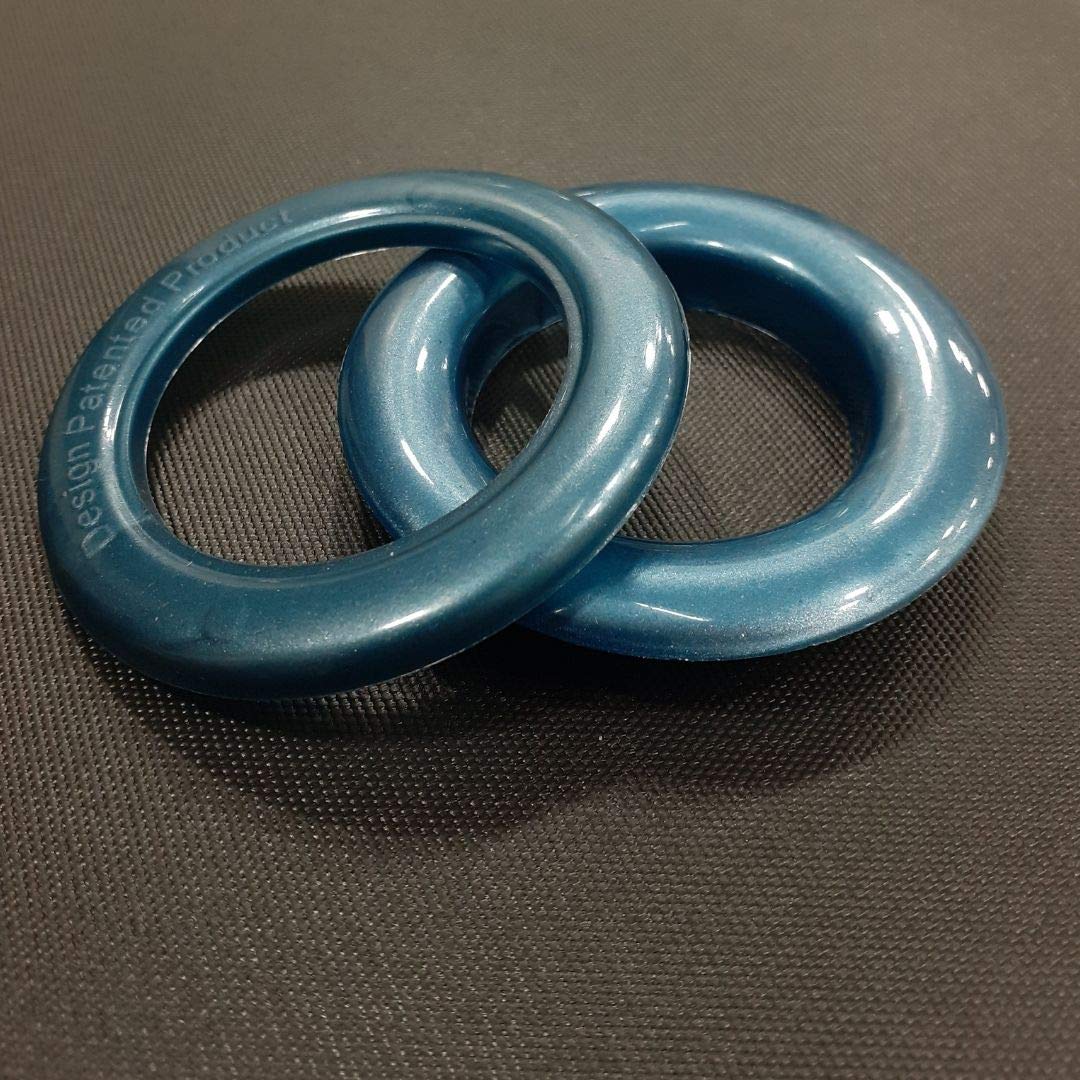 FAPBADRI Ösenringe mit Rückenschloss (männlich & weiblich), passend für ein 2,5 cm Rohr, Farbe blau, 100 Stück