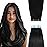YILITE Tape In Hair Extensions Human Hair 12inch 1 Jet Black Invisible Tape In Extensions Seamless Silky Replacement Tape For Hair Extensions 20pcs 40g