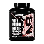 NutraBio 100% Whey Protein Isolate Protein Powder, 25g Protein with Complete Amino Acid Profile, Soy and Gluten Free, Low Carb and Low Calorie Whey Protein Powder, Strawberry Ice Cream, 5 Lbs.