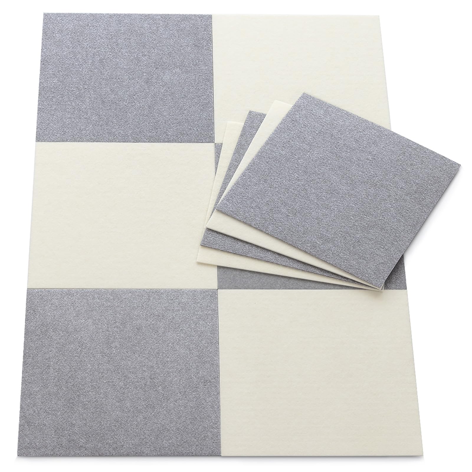Amazon｜サンコー ずれない タイルカーペット 30×30cm アイボリー