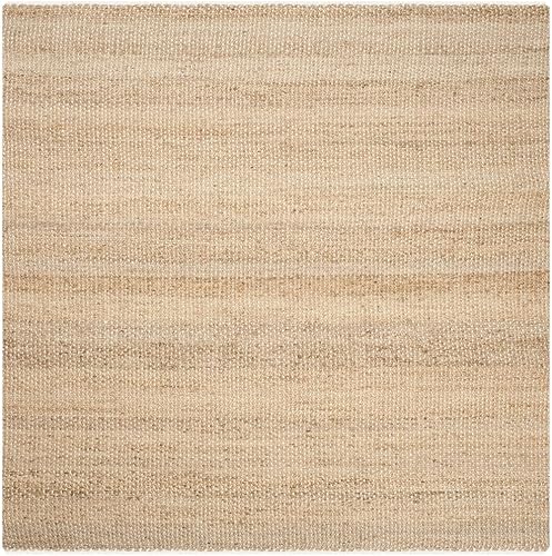 Miniatura 10 de SAFAVIEH Alfombra de área de colección de fibra natural, 8 x 10 pies, marfil y natural, yute hecho a mano, ideal para zonas de alto tráfico en sala