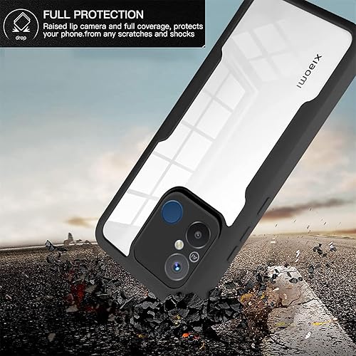 Miniatura 6 de CCSamll - Funda delgada para Xiaomi Redmi 12C con protector de pantalla, cuerpo completo, transparente, suave TPU, resistente a prueba de golpes,