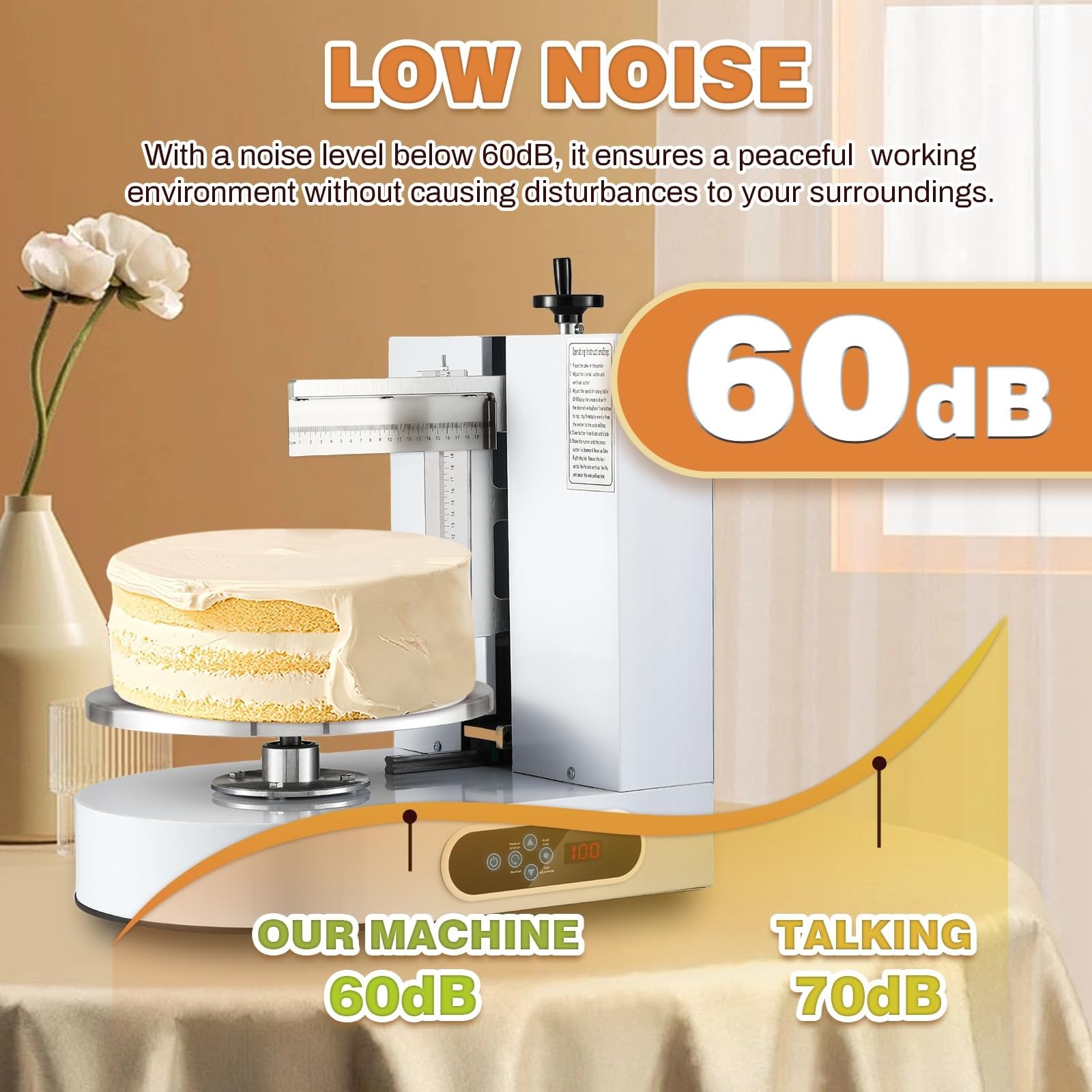 Machine à tartiner automatique de crème de gâteau, machine électrique de lissage de revêtement de gâteau pour faire des gâteaux