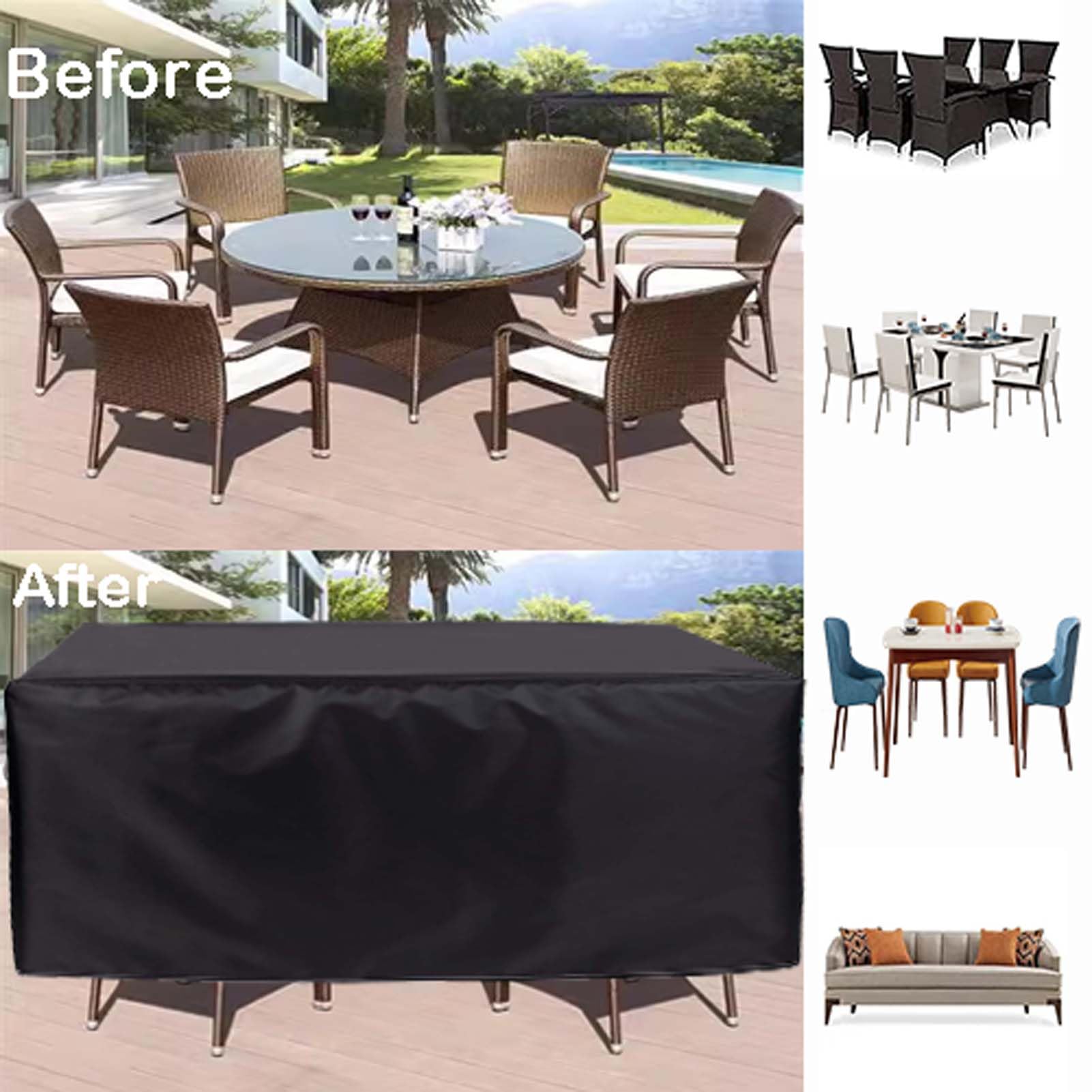 Housse Salon De Jardin Exterieur, 140x70x70cm 420D Oxford