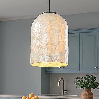 25 Coastal Bedroom Ideas That Bring the Beach Home 72 ALOADECOR 1 Light W7 in Small Coastal Capiz Shell Pendant Light Modern F...
