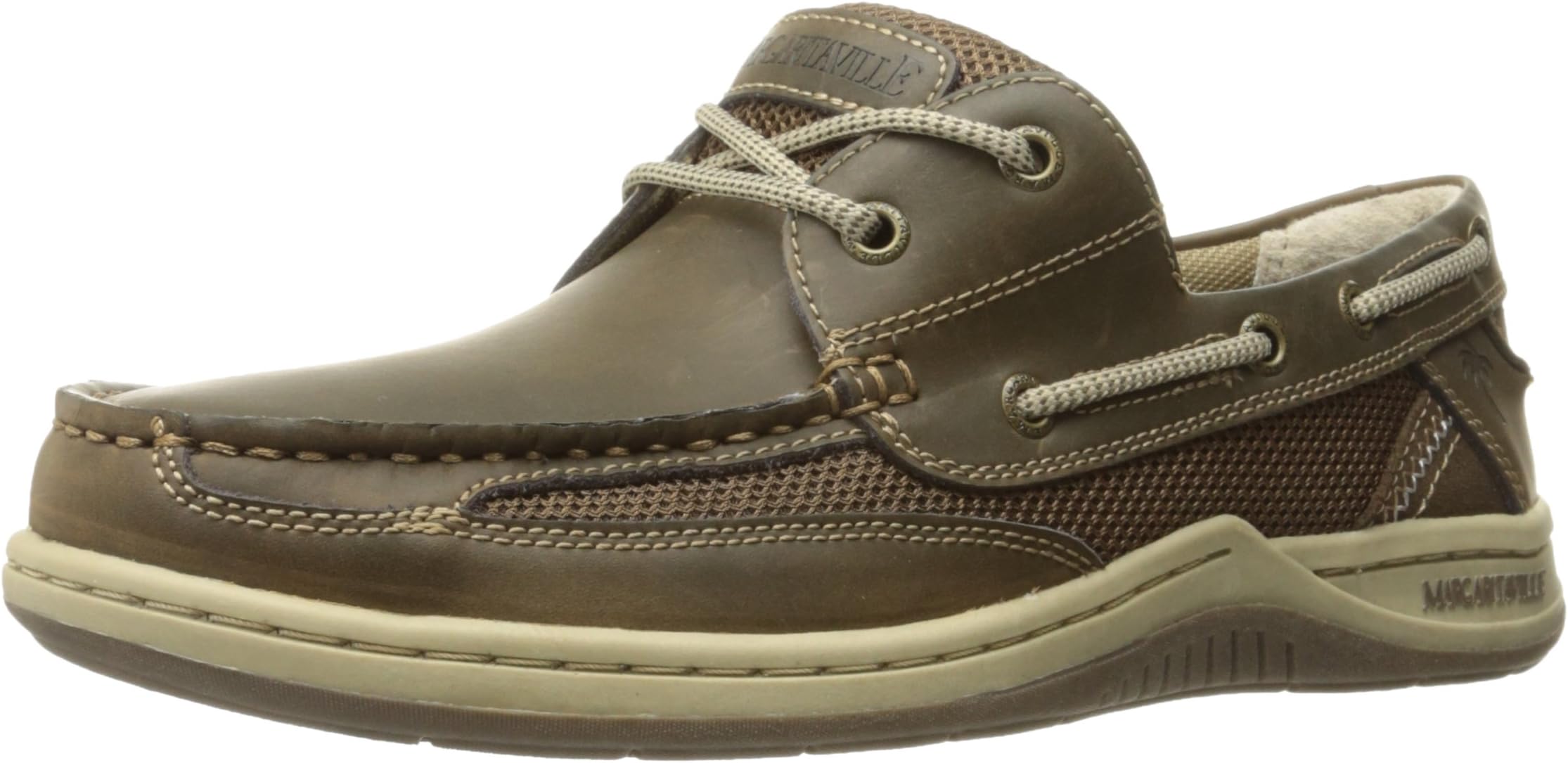 MargaritavilleMens Anchor Lace Boat Shoe, Light Tan, 9.5 US