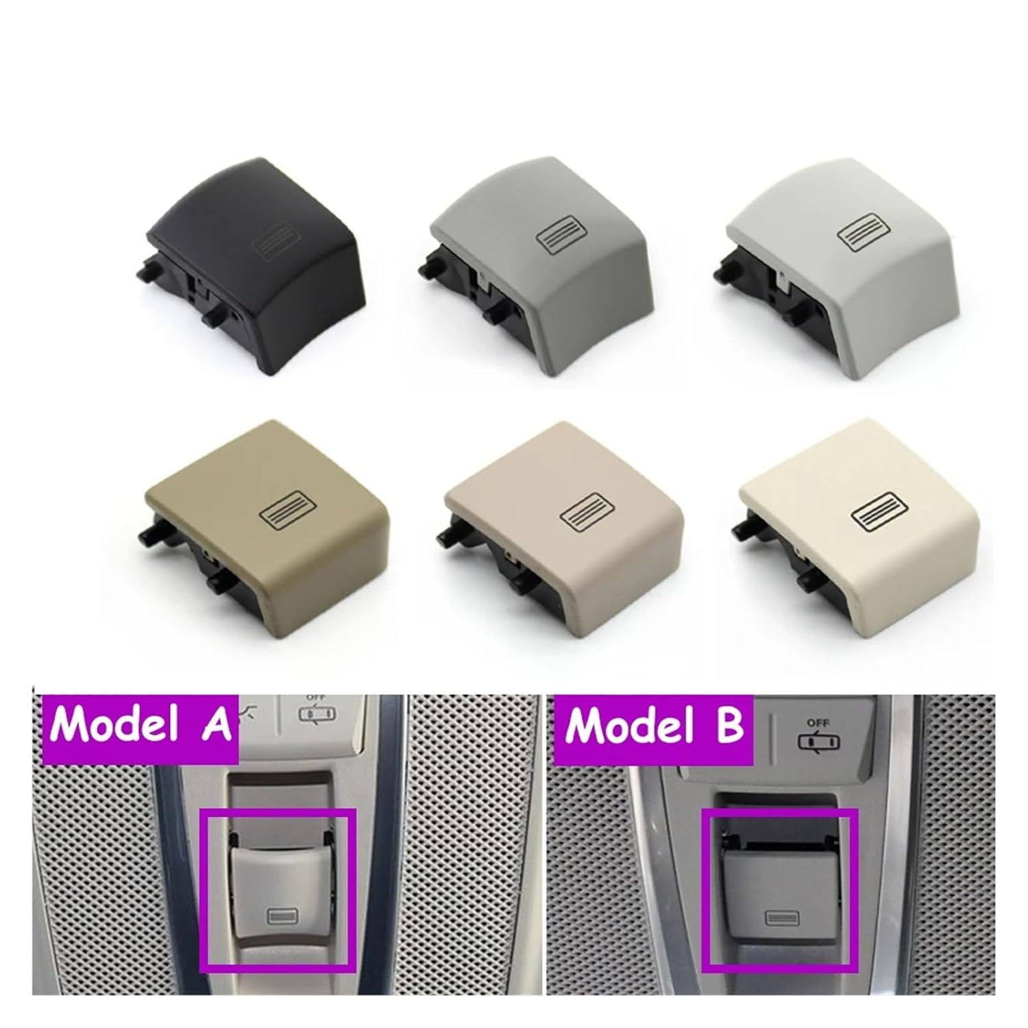 Car Sunroof Window Switch Button Cover for Benz Ml Gl Gle Gls G W166 W292 X166 W463 Ml300 Ml350 Gl400 Gle450 G350 G500