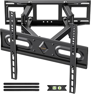 IWORKBOARD 50 55 65 inch Full Motion TV Wall Mount for 32-70 inch TV Bracket,Dual articulating Arms Mount, Tilt Swivel Extension Level, Max VESA 400x400mm, 16" Studs, 110 lbs,Fit Most 40 43 50+ TVs