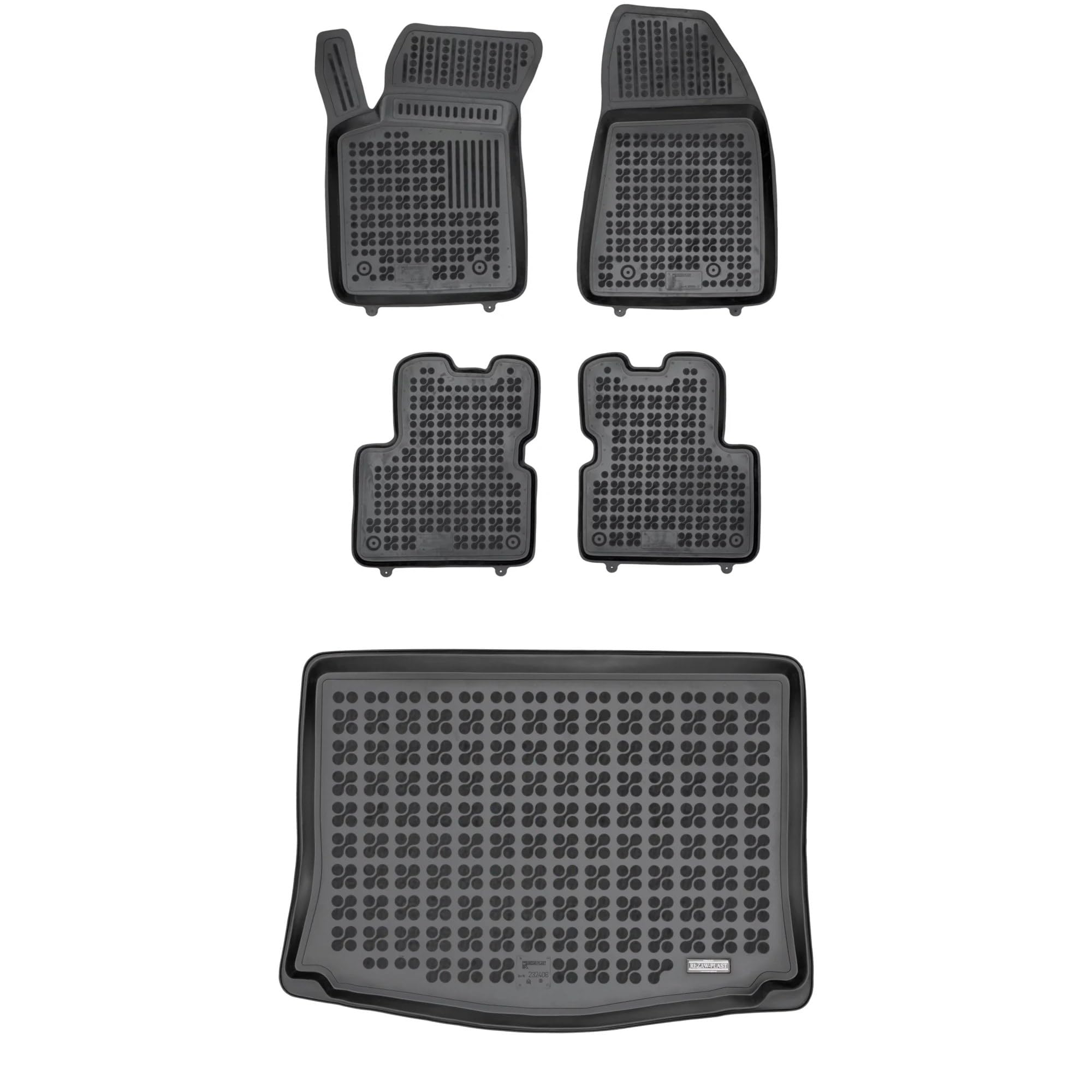Set Tappetini In Gomma TPE Per Alfa Romeo Giulietta 2010-2020 – Bagagliaio E Pavimento, Antiscivolo