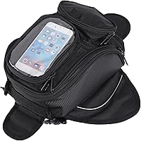 Vista 6 de Negro Universal Motocicleta Motocicleta Montar Fuerte Magnético Impermeable Aceite Tanque de Combustible Bolsa