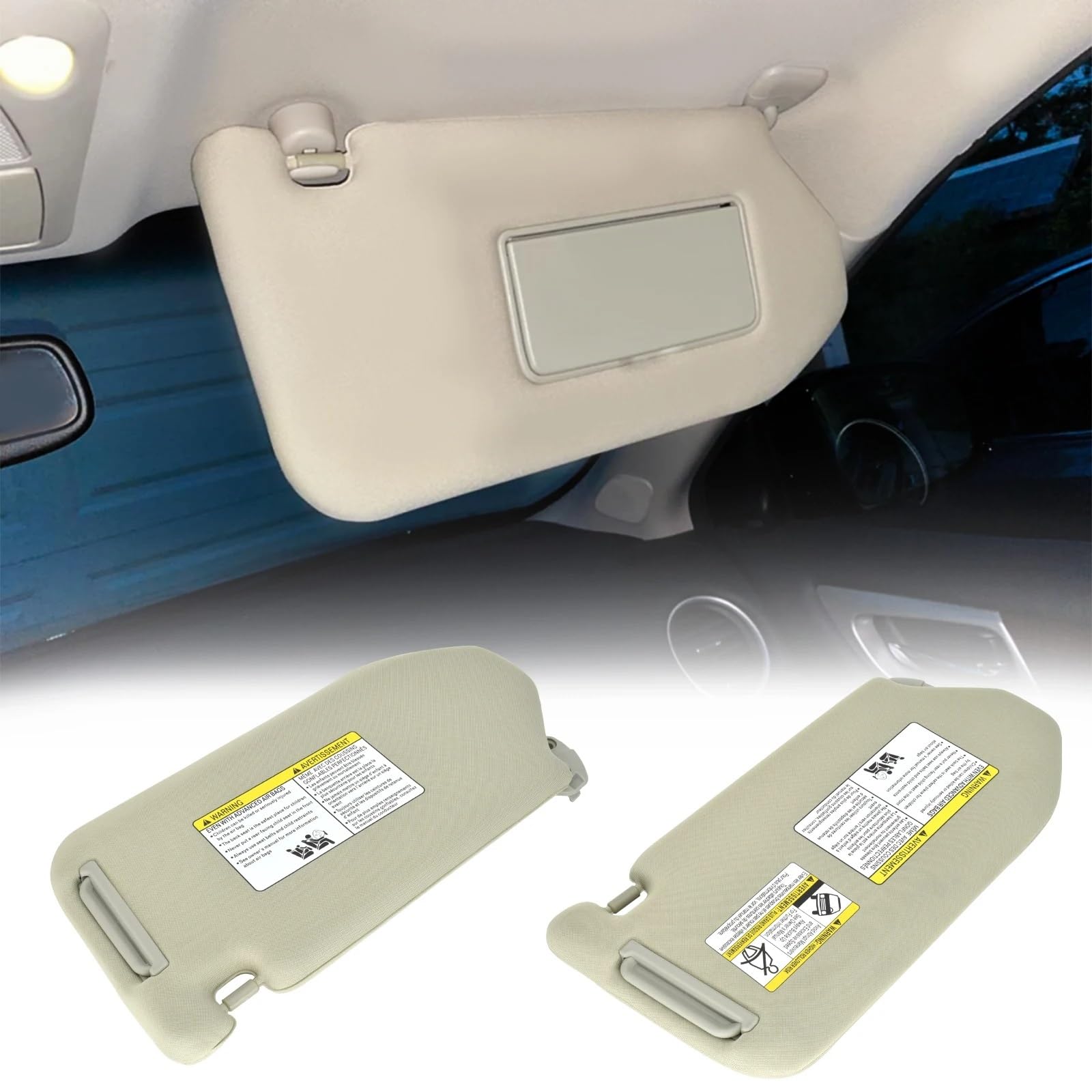 Ricambio Parasole Passeggero Beige Per Nissan Pathfinder 2013-2018, Infiniti QX60 2014-2017, JX35 2013 – Codice 96400-9PB0A