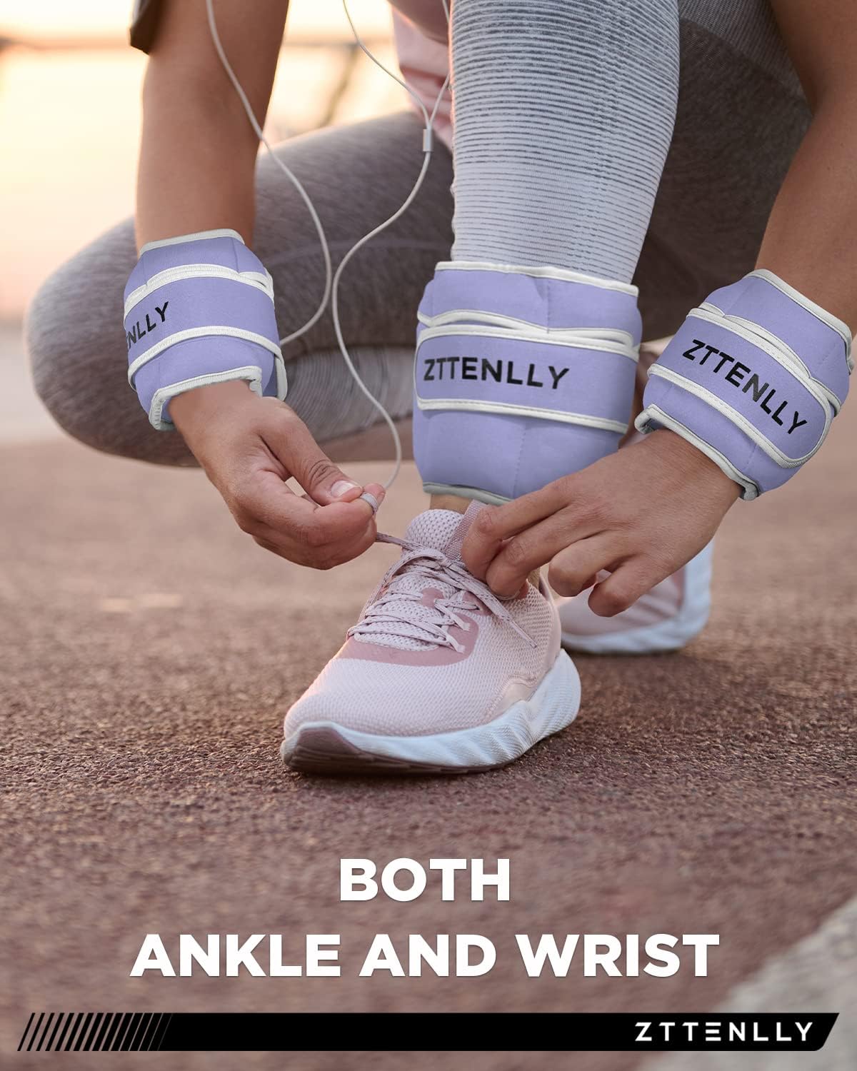 Adjustable Ankle Weights Pair 5lb (2.5lb Each) & Hand Weights Pair 4lb (2lb Each) - Suitable for Walking, Physical Therapy, Running, Yoga, and Aerobics