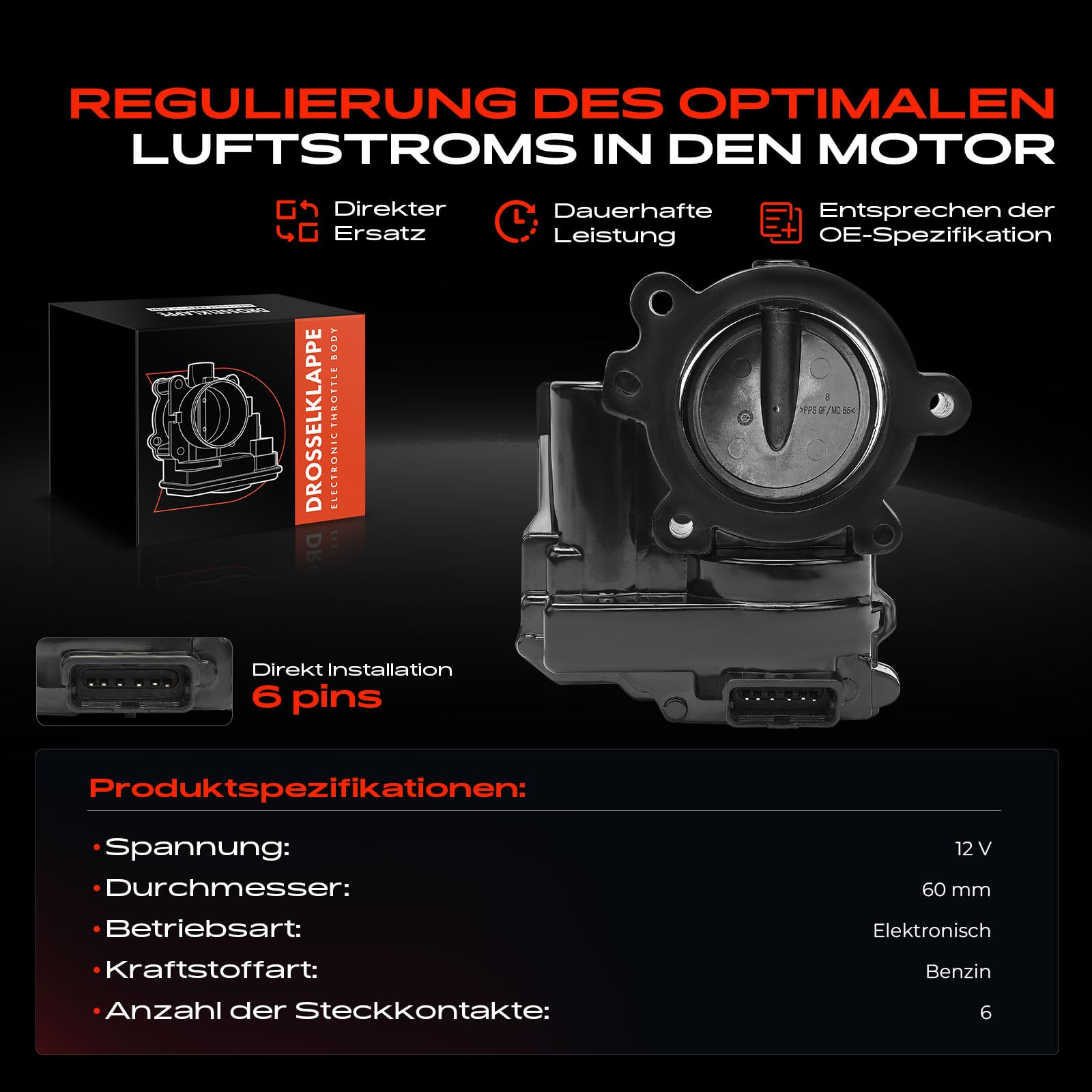 Frankberg Drosselklappe Drosselklappenstutzen Mit Dichtung Kompatibel mit M.i.n.i R56 Cooper One 1.4L-1.6L 2006-2013 C3 II SC 1.6 VTi 120 1.6L 2009-2016 Replace# 13547576697