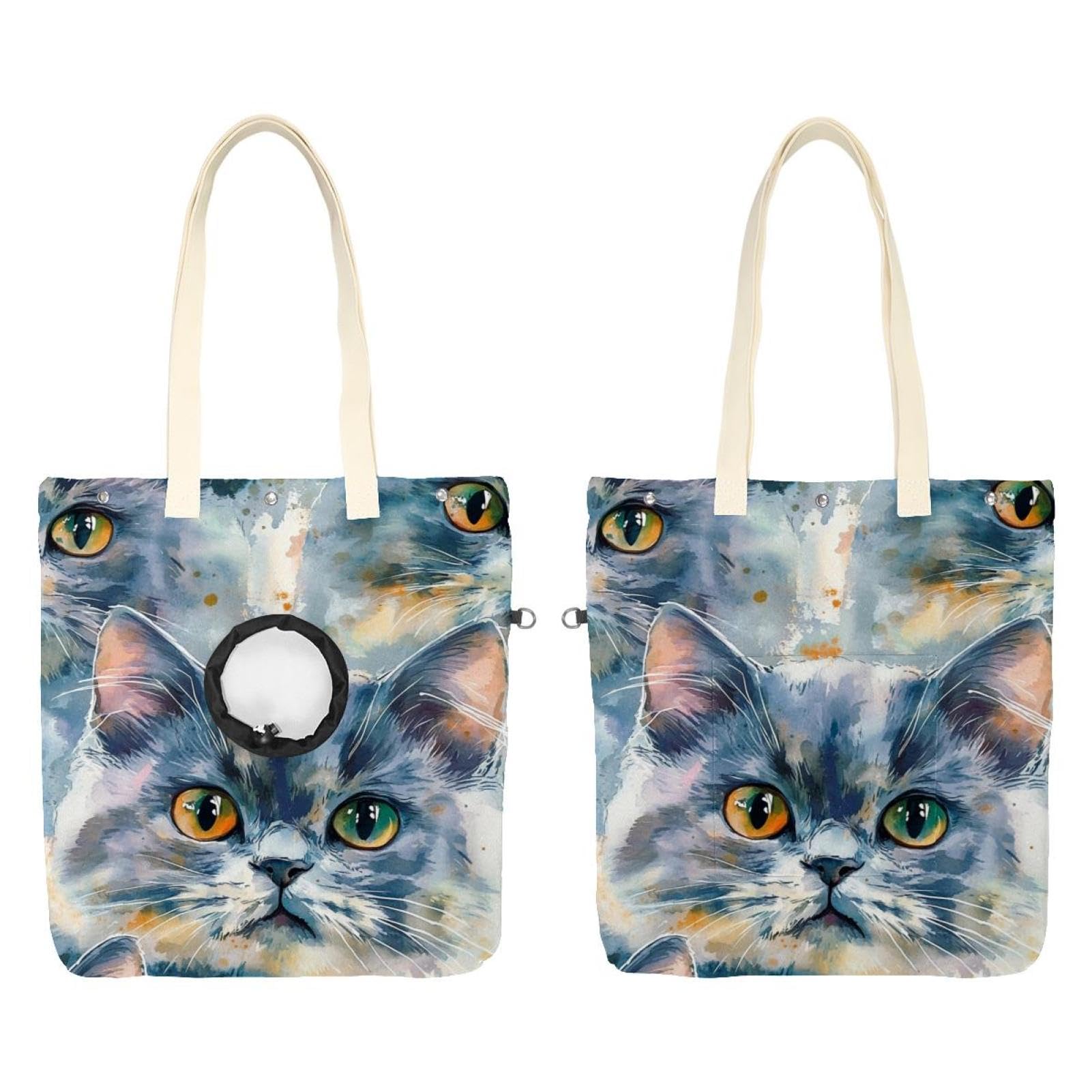 Sac de transport visage de chat de dessin animé : gardez votre compagnon tout contre votre cœur