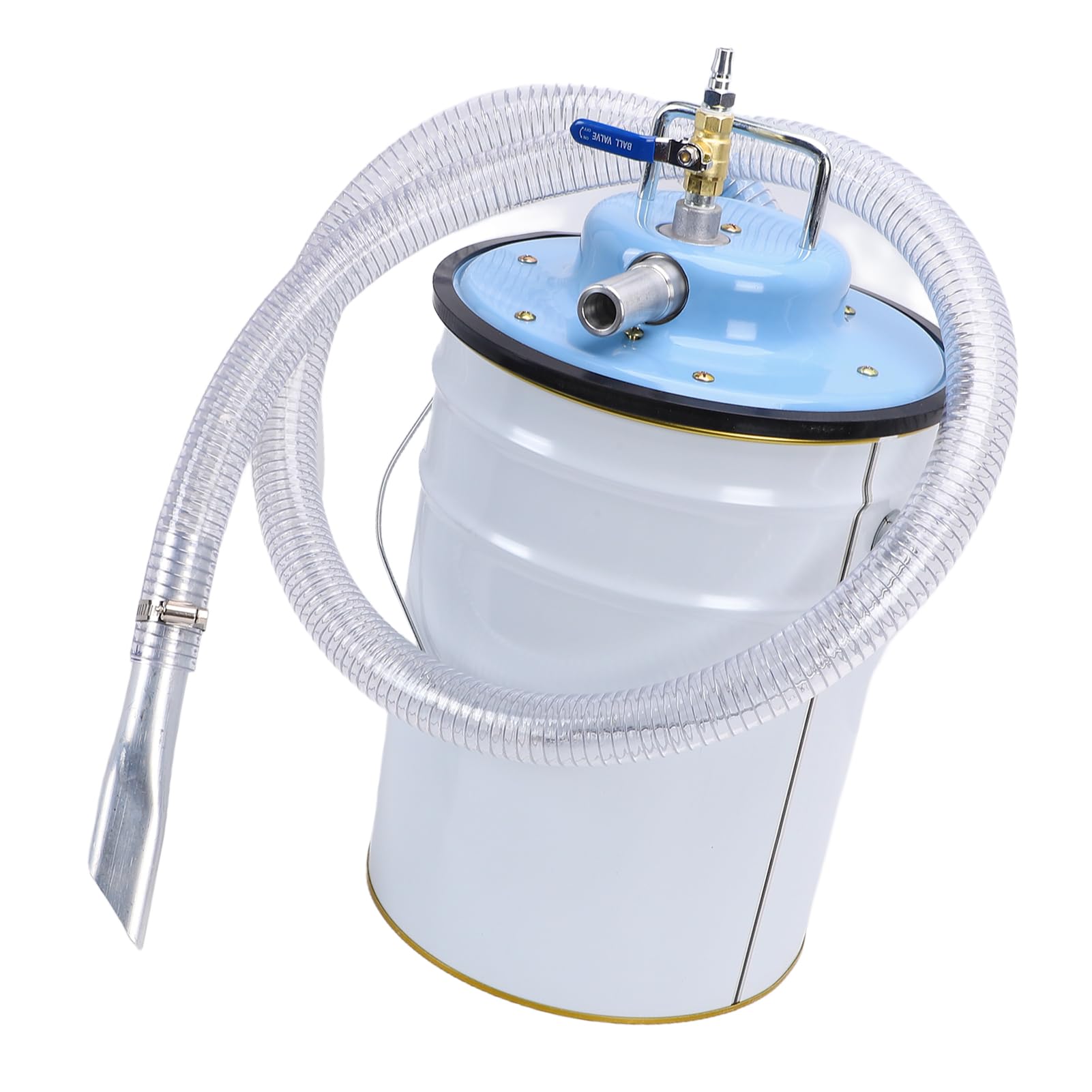 Denash Aspirador Industrial Neumático 20L Húmedo Seco, Bajo Ruido, Potente Succión para Fábrica De Taller De Automóviles, Relleno De Hierro Polvo Aceite Agua