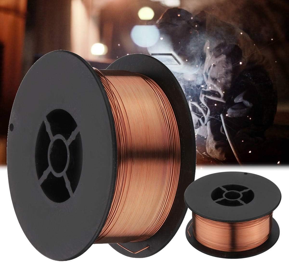 Tool Welding 1KG 0.6mm Solder Wire Coppered Welding Wire Spool Mild Carbon Steel ER70S-6 Core