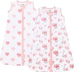 Mama Cheetah Couverture bébé, 0.5 TOG Sac de couchage en coton biologique, Transition Swaddle Sack avec 2-Way Zipper, jeune fille garçon, XXL (24 à 48 mois)