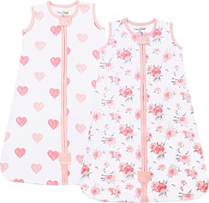 Mama Cheetah Baby Wearable Blanket, 0.5 TOG Organic Cotton Sleep Bag, Swaddle Transition Sleeping Sack with 2-Way Zipper, Toddler Girl Boy, XXL (24-48 Months)