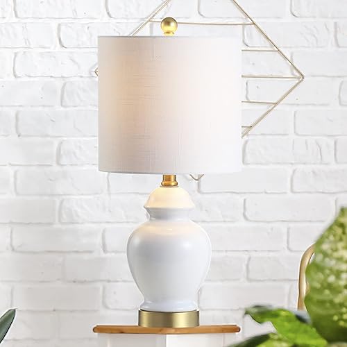 Miniatura 4 de JONATHAN Y JYL1035A Perry - Lámpara de mesa LED de cerámica y metal de 20 pulgadas, estilo francés, clásica, mesita de noche, para dormitorio, sala